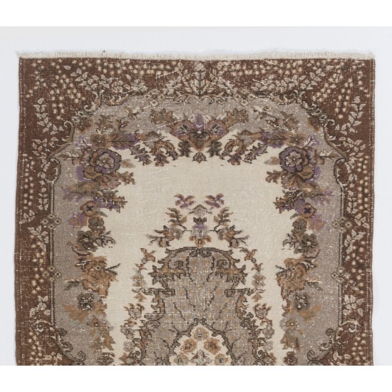 Handmade Vintage Floral Medallion Design Turkish Rug for Home & Office Handmade Vintage Floral Medallion Design Turkish Rug for Home & Office