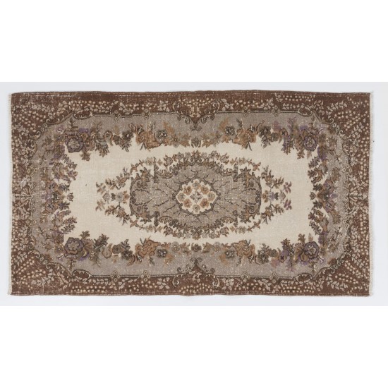 Handmade Vintage Floral Medallion Design Turkish Rug for Home & Office Handmade Vintage Floral Medallion Design Turkish Rug for Home & Office