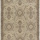 Handmade Vintage Turkish Oushak Rug with Floral Design