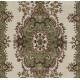 Vintage Handmade Oushak Rug in Beige, Green, Pink and Orange Colors