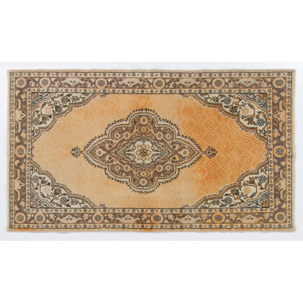 Vintage Handmade Turkish Oushak Rug