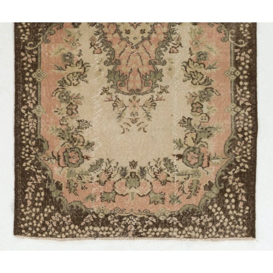 Mid-Century Hand-Knotted Turkish Area Rug. Vintage Oushak Carpet in Soft Colors. Very Good Condition Mid-Century Hand-Knotted Turkish Area Rug. Vintage Oushak Carpet in Soft Colors. Very Good Condition