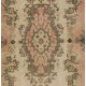 Mid-Century Hand-Knotted Turkish Area Rug. Vintage Oushak Carpet in Soft Colors. Very Good Condition Mid-Century Hand-Knotted Turkish Area Rug. Vintage Oushak Carpet in Soft Colors. Very Good Condition