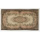 Mid-Century Hand-Knotted Turkish Area Rug. Vintage Oushak Carpet in Soft Colors. Very Good Condition Mid-Century Hand-Knotted Turkish Area Rug. Vintage Oushak Carpet in Soft Colors. Very Good Condition