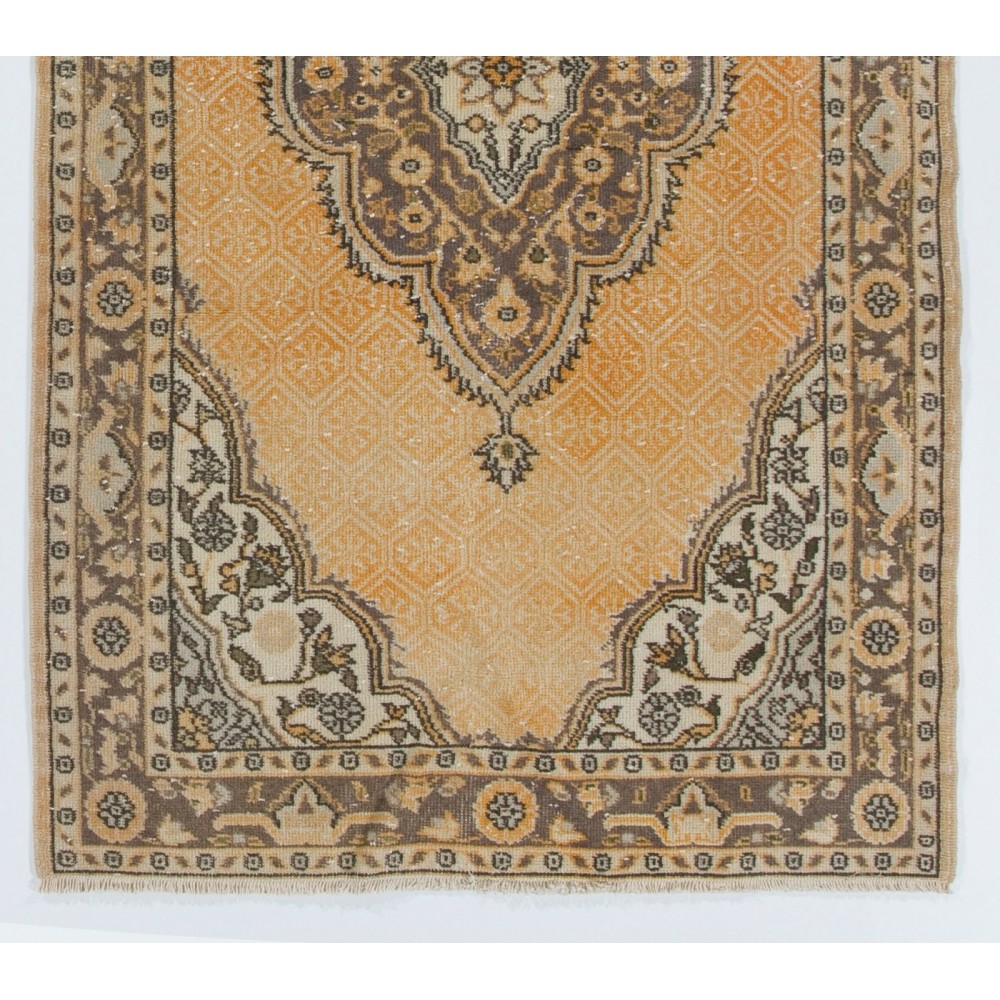 Vintage Anatolian Oushak Rug. Hand Knotted Carpet, Floor Covering