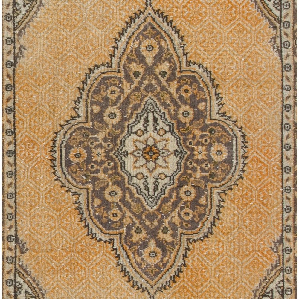 Vintage Anatolian Oushak Rug. Hand Knotted Carpet, Floor Covering