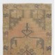 One-of-a-Kind Vintage Handmade Turkish Oushak Rug in Soft Colors, 100% Wool