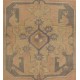 One-of-a-Kind Vintage Handmade Turkish Oushak Rug in Soft Colors, 100% Wool