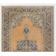 Fine Hand-Knotted Area Rug with Medallion Design in Soft Tones. Vintage Carpet, Woolen Floor Covering