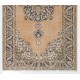 Fine Hand-Knotted Area Rug with Medallion Design in Soft Tones. Vintage Carpet, Woolen Floor Covering