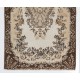 Hand-Knotted Vintage Turkish Area Rug with Medallion Design in Neutral Colors. Woolen Floor Covering Hand-Knotted Vintage Turkish Area Rug with Medallion Design in Neutral Colors. Woolen Floor Covering