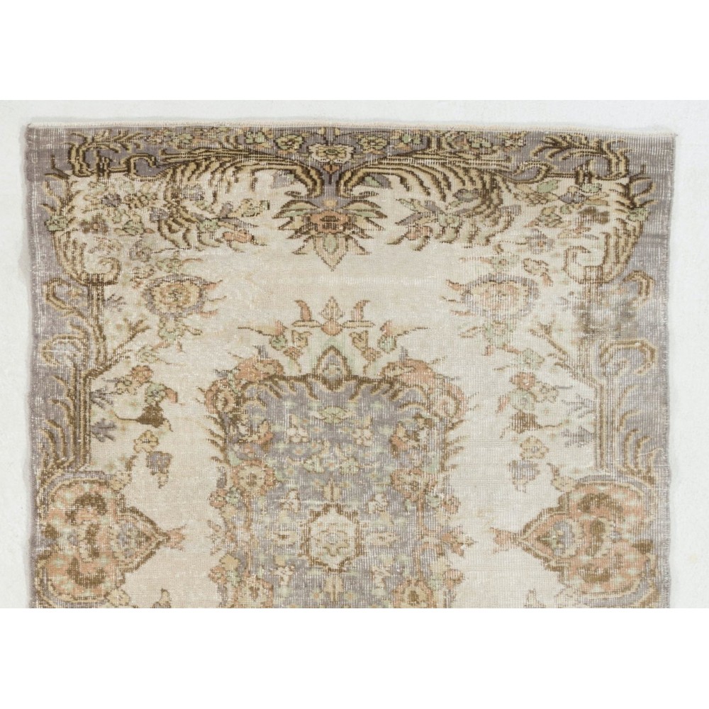 One of a Kind Floral Design Turkish Rug