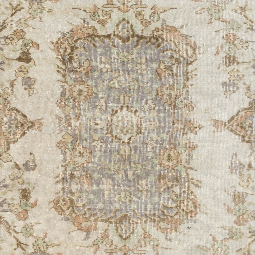 One of a Kind Floral Design Turkish Rug