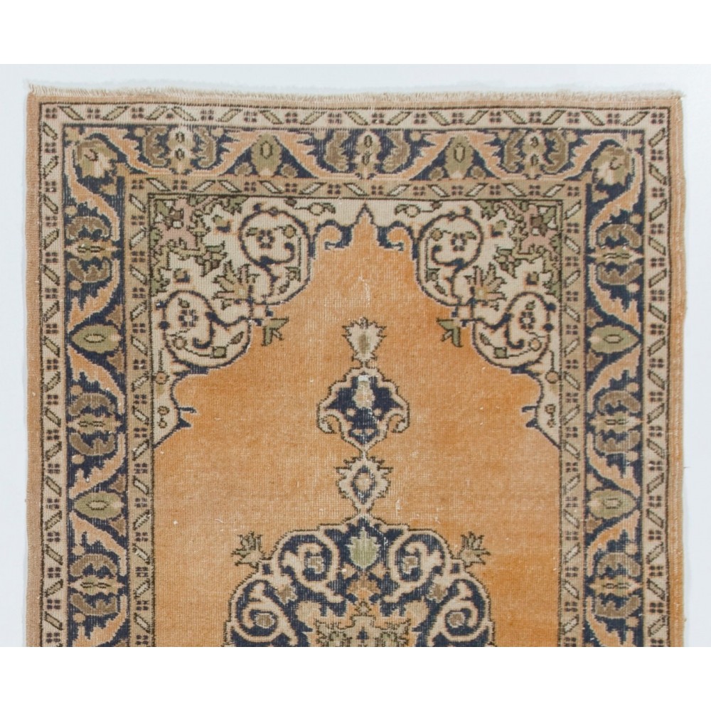 One-of-a-Kind Vintage Hand-Knotted Anatolian Oushak Rug