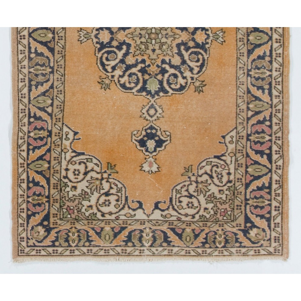 One-of-a-Kind Vintage Hand-Knotted Anatolian Oushak Rug