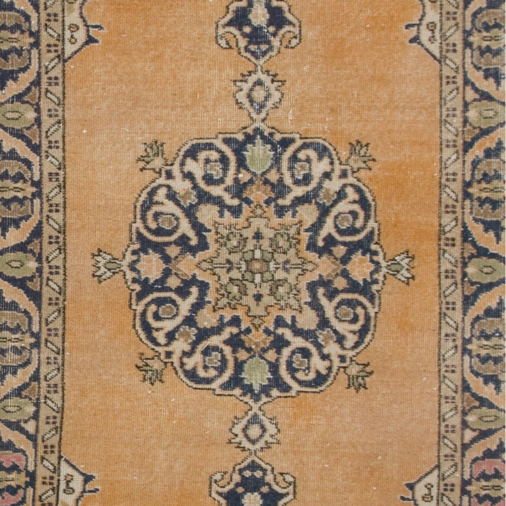 One-of-a-Kind Vintage Hand-Knotted Anatolian Oushak Rug