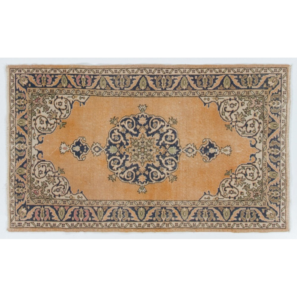 One-of-a-Kind Vintage Hand-Knotted Anatolian Oushak Rug
