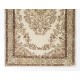 Vintage Anatolian Oushak Rug in Neutral Colors. Hand-Knotted Carpet, Woolen Floor Covering