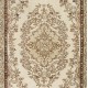 Vintage Anatolian Oushak Rug in Neutral Colors. Hand-Knotted Carpet, Woolen Floor Covering