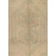 Vintage Geometric Medallion Pattern Anatolian Wool Rug in Neutral Colors