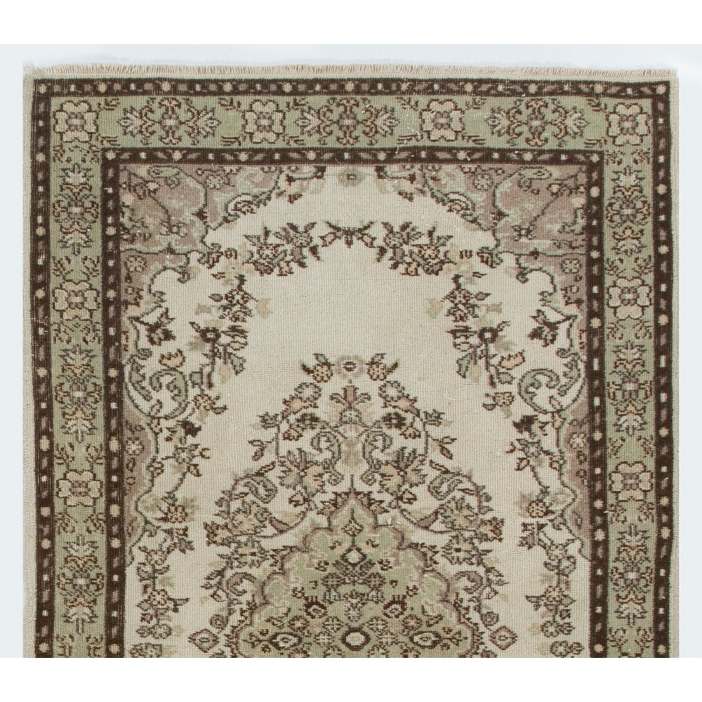 Vintage Handmade Anatolian Oushak Rug. Ideal for Office and Home Decor