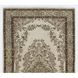 Vintage Handmade Anatolian Oushak Rug. Ideal for Office and Home Decor