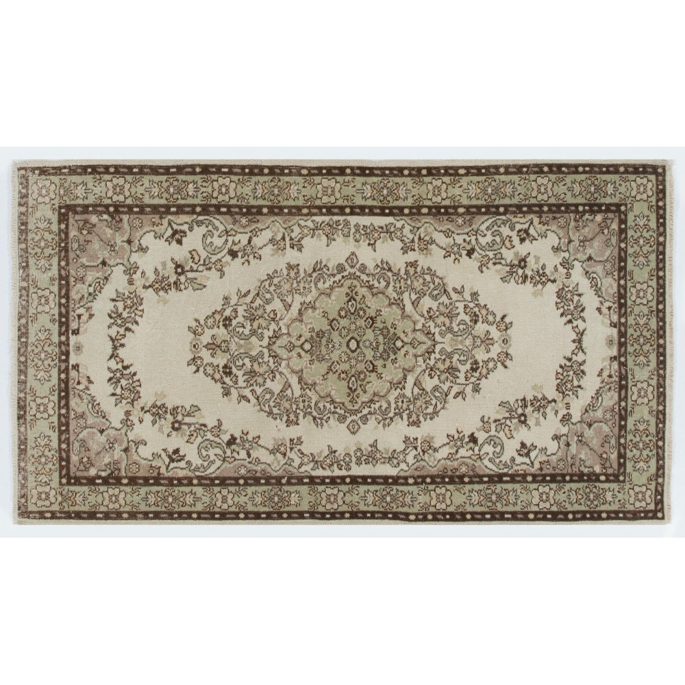 Vintage Handmade Anatolian Oushak Rug. Ideal for Office and Home Decor