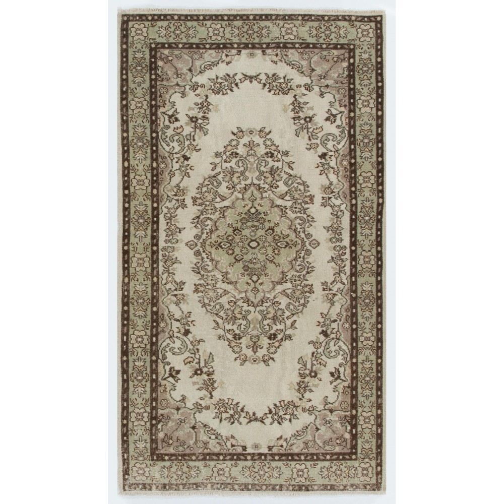 Vintage Handmade Anatolian Oushak Rug. Ideal for Office and Home Decor