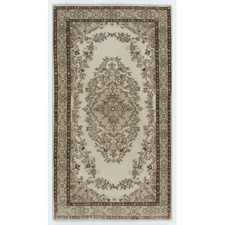 Vintage Handmade Anatolian Oushak Rug. Ideal for Office and Home Decor