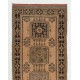 Vintage Turkish Runner Rug. Hand-knotted Carpet for Hallway