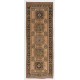 Vintage Turkish Runner Rug. Hand-knotted Carpet for Hallway