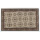 Floral Patterned Vintage Hand-Knotted Anatolian Oushak Rug Floral Patterned Vintage Hand-Knotted Anatolian Oushak Rug