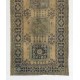 Vintage Anatolian Oushak Runner Rug. Hand-knotted Wool Rug for Hallway