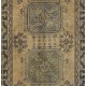 Vintage Anatolian Oushak Runner Rug. Hand-knotted Wool Rug for Hallway