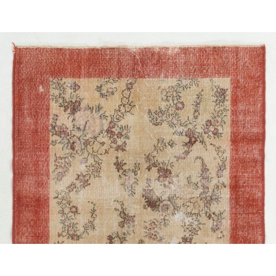 Handmade Vintage Turkish Rug with All-Over Floral Design Handmade Vintage Turkish Rug with All-Over Floral Design
