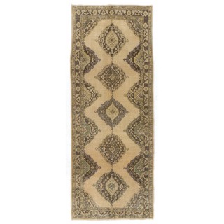 Vintage Handmade Hallway Runner. Kitchen Rug. Oushak Corridor Rug. Stair Rug