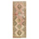One-of-a-Kind Turkish Runner, Ca 1950. Vintage Handmade Wool Rug for Hallway decor