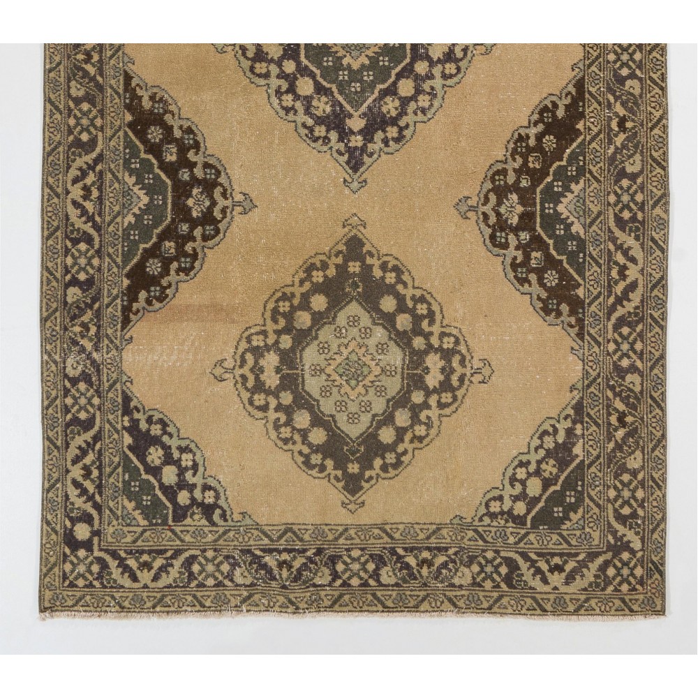Vintage Runner Rug, Handmade Kitchen Rug, Corridor Carpet, Stair Rug