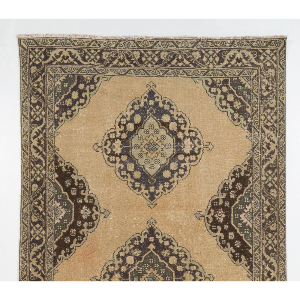 Vintage Runner Rug, Handmade Kitchen Rug, Corridor Carpet, Stair Rug
