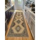 Vintage Runner Rug, Handmade Kitchen Rug, Corridor Carpet, Stair Rug