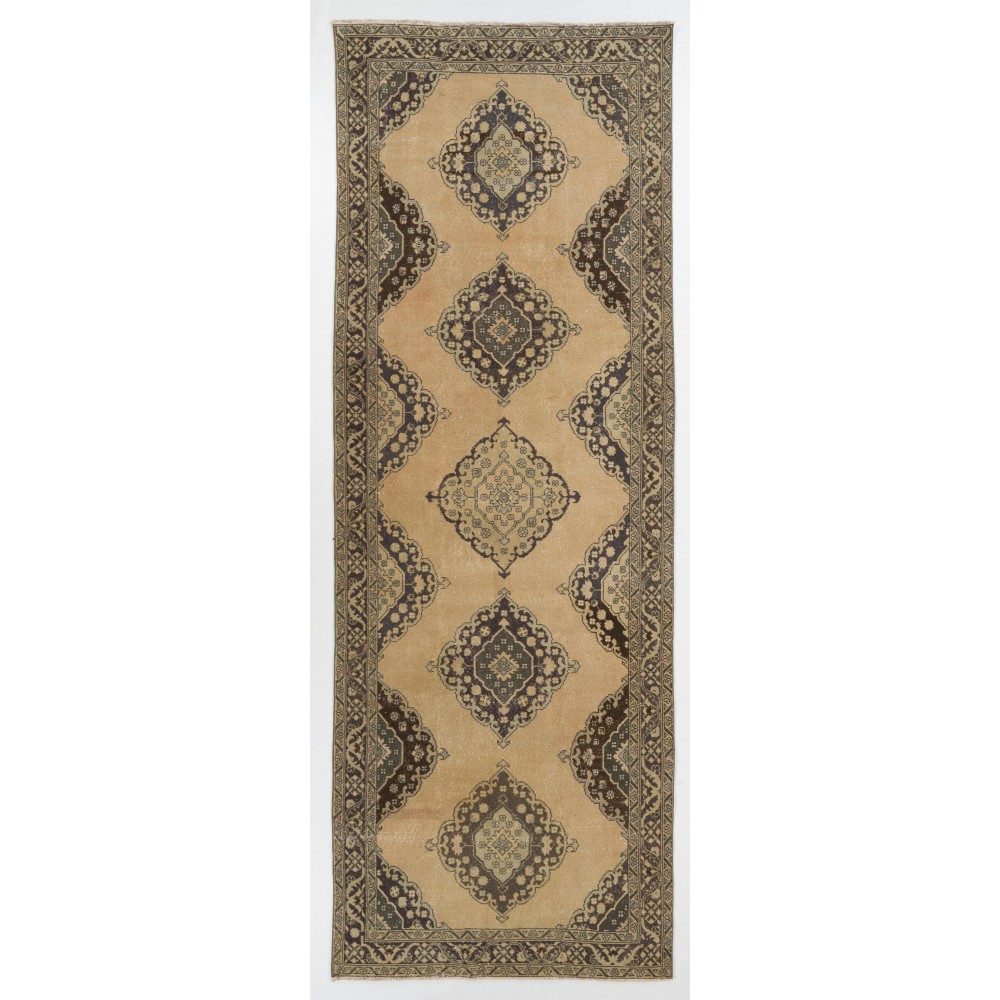 Vintage Runner Rug, Handmade Kitchen Rug, Corridor Carpet, Stair Rug
