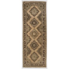 Vintage Runner Rug for Kitchen. Hallway Rug. Hanknotted Corridor Rug. Wool Stair Rug