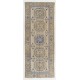 Vintage Anatolian Oushak Runner Rug. Wool Hand-knotted Rug for Hallway