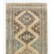 Vintage Anatolian Oushak Runner. Handmade Hallway Carpet, Floor Covering