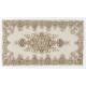 Vintage Handmade Turkish Oushak Rug with Medallion Design
