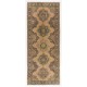 Vintage Oushak Runner Rug in Beige, Handmade Turkish Corridor Carpet