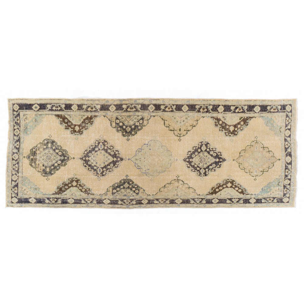 Vintage Stair Runner Rug, Handmade Corridor Carpet, Turkish Hallway Rug