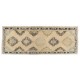 Mid-Century Anatolian Oushak Runner. Hand Knotted Wool Rug