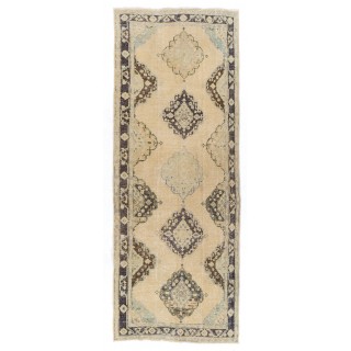 Vintage Stair Runner Rug, Handmade Corridor Carpet, Turkish Hallway Rug