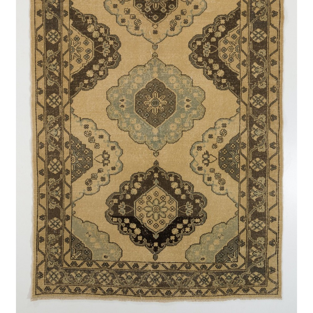 Handmade Anatolian Wool Runner Rug. Stair Runner, Vintage Corridor Carpet